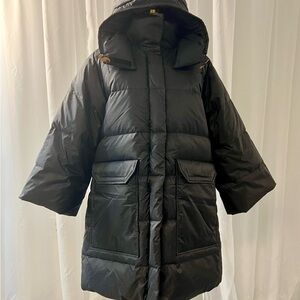 The North Face Black Quilted Puffer Coat with Hood/NWOT